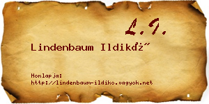 Lindenbaum Ildikó névjegykártya